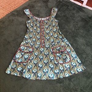 Free People 4 Sleeveless Silk Dress drop waist front pockets